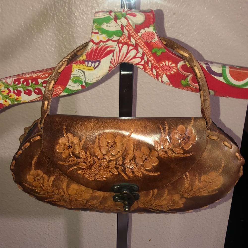 Genuine tooled leather bag